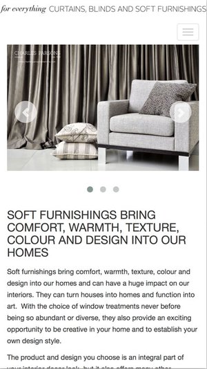 Professional Drape Group Website mobile
