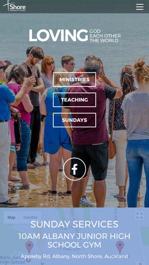 Shore Community Church Website - mobile